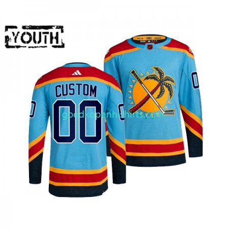 Florida Panthers Custom Adidas 2022 Reverse Retro Blauw Authentic Shirt - Kinderen